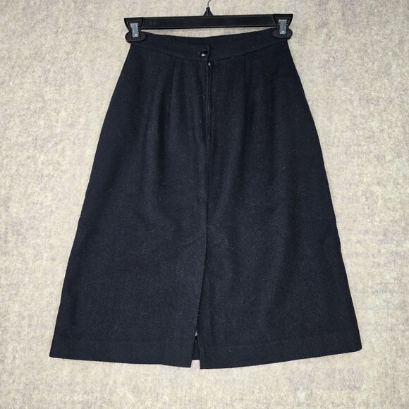 Pendleton Womens Wool Black Midi Skirt Size 8 Fully Lined Flared Hem Pre-Owned - Picture 2 of 8